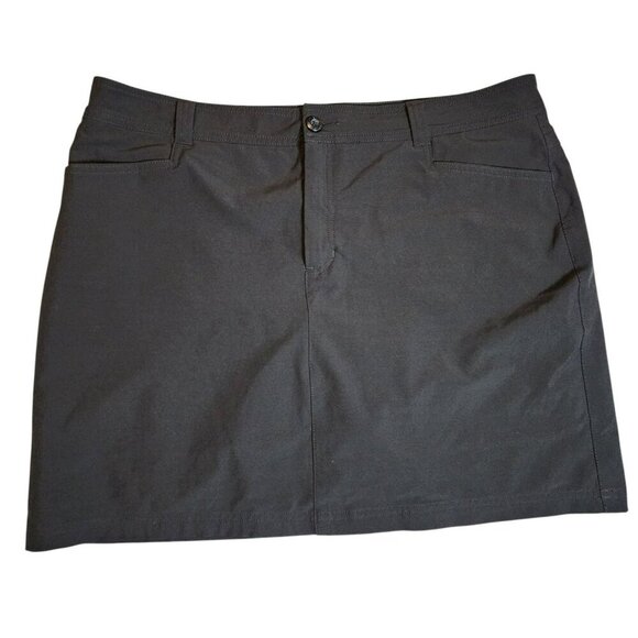 Eddie Bauer Women’s 16 Black Adventurer 2.0 Skort Pockets Outdoor Hiking EUC - Picture 1 of 7